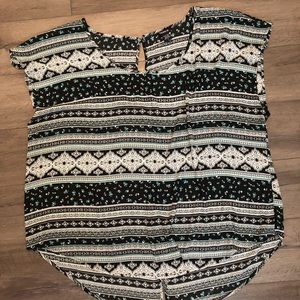 Torrid Print Back-Button Blouse 3X